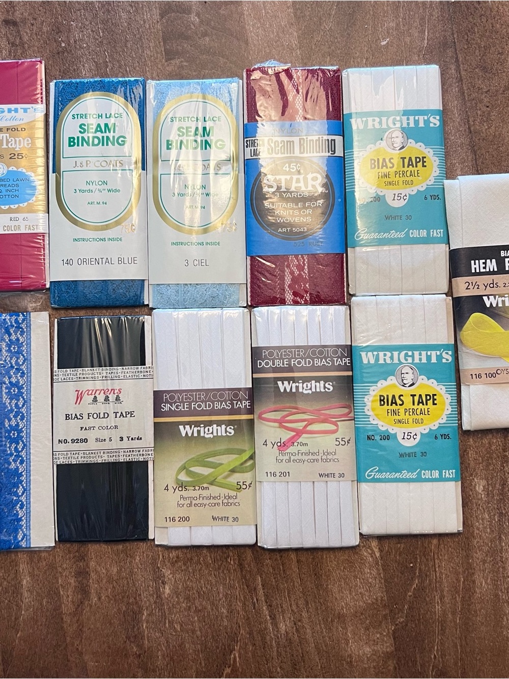 Vintage NOS Wright's, J & P Coat & Assorted Bias Tape Pack Lot